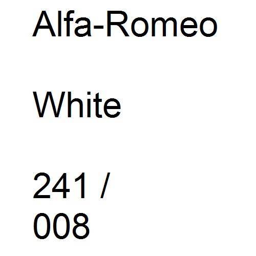 Alfa-Romeo, White, 241 / 008.